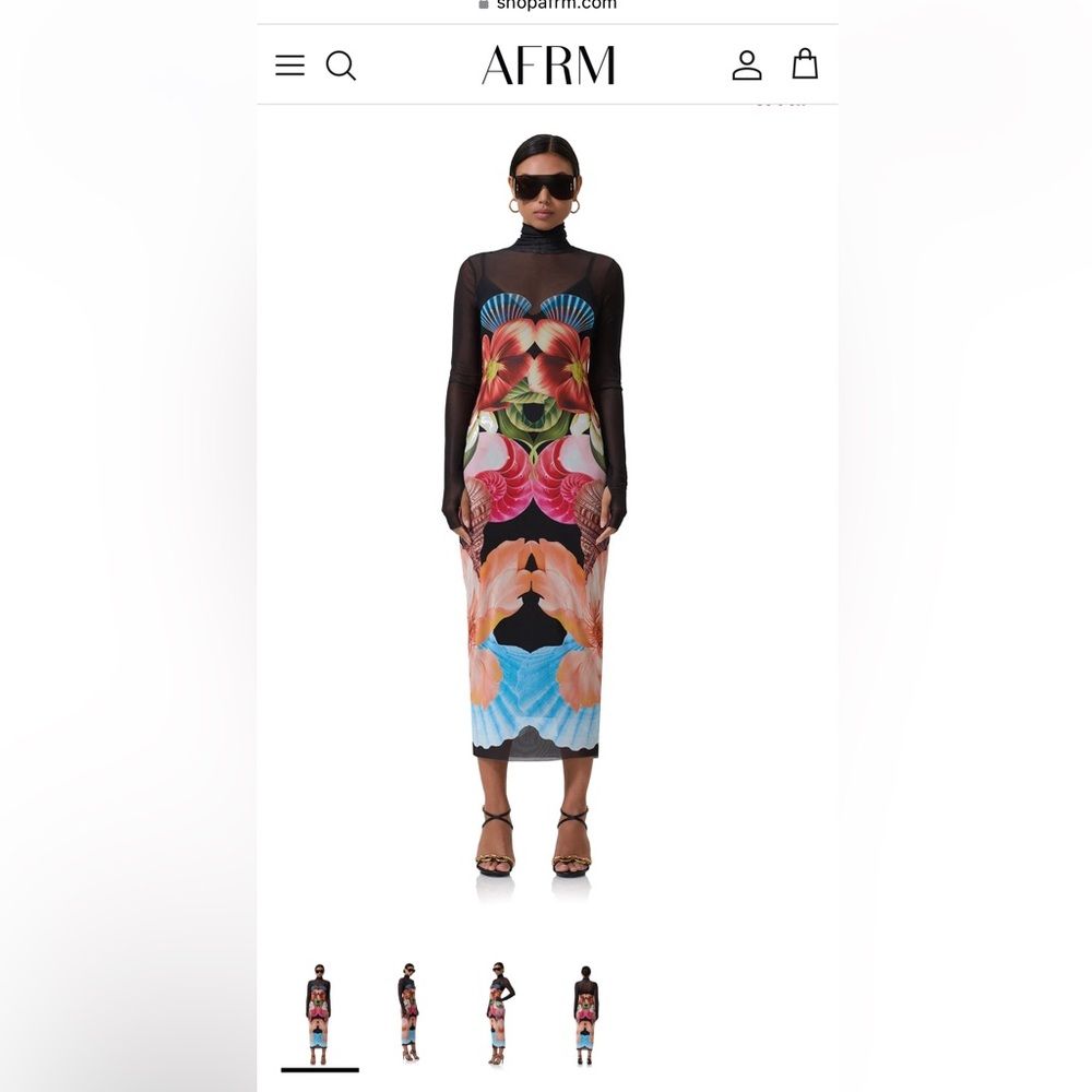 AFRM Hibiscus Shell Dress